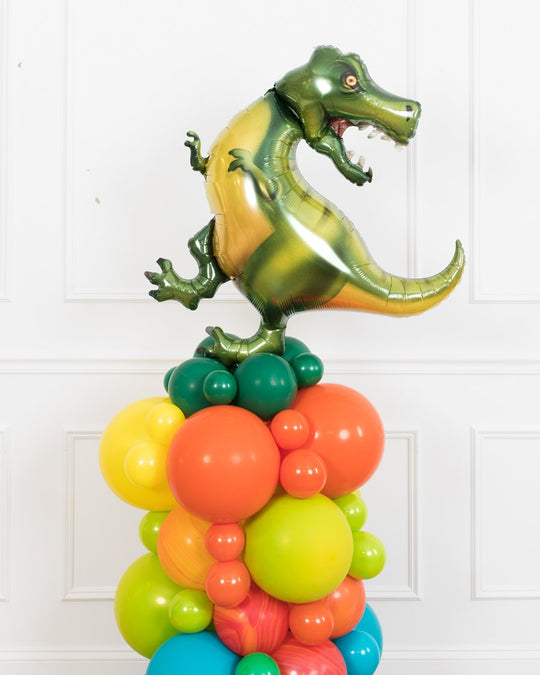 Dinosaur Party - T-Rex Foil Balloon Column - 4ft