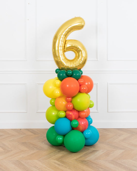 Dinosaur Party - Number Balloon Column - 4ft
