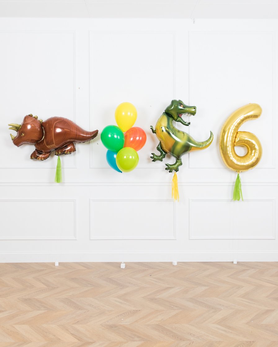dinosaur-party-balloons-foil-rex-triceratops-number-bouquet-set