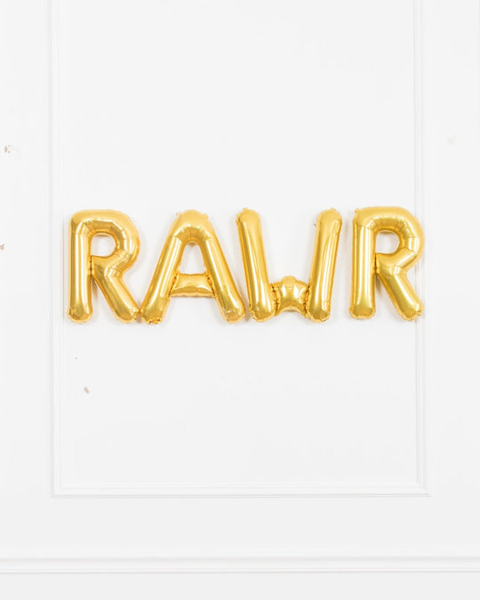 Dinosaur Party - RAWR 16in Gold Foil Letters Set