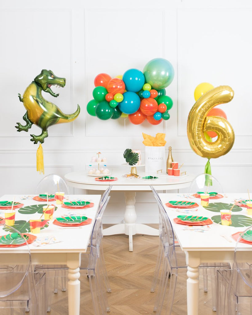 Dinosaur Foil & Latex Balloon Set - Jurassic Birthday Party Decor