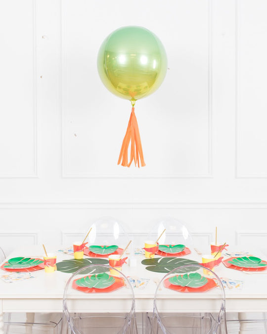Dinosaur Theme - 16in Green Ombre Foil Balloon Centerpiece