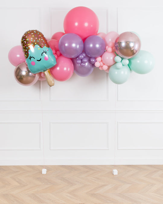 Sweet Treats Theme - Floating Balloon Arch with Foil - 5ft