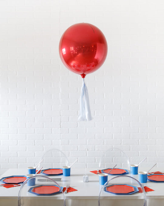 Rhyme Time - 16in Red Foil Balloon Centerpiece