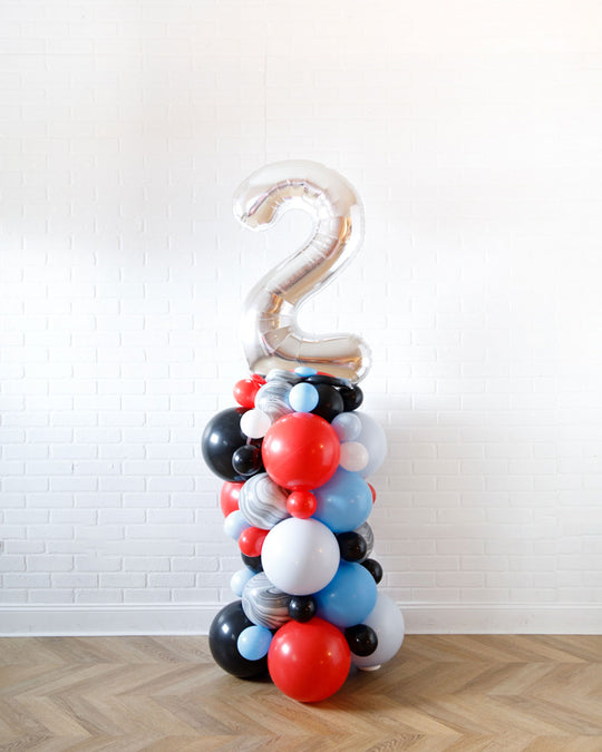 Rhyme Time - Number Balloon Column - 4ft