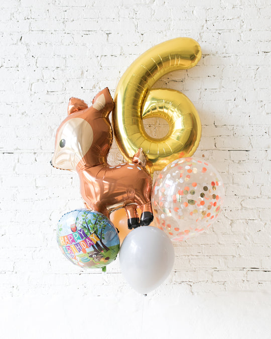 GIFT-Woodland Theme Number Birthday Bouquet