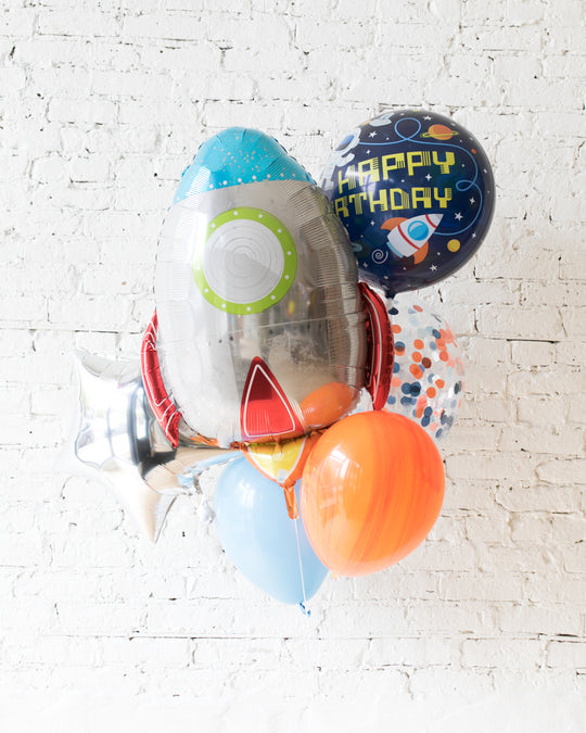 GIFT-Rocket Ship Balloon Bouquet