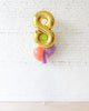 balloon-fiesta-theme-number-gold-lavander-skirt-bouquet