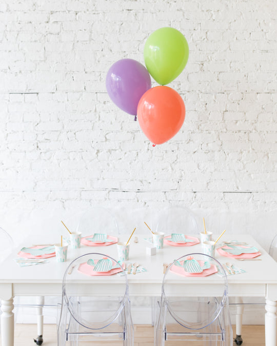 Fiesta Theme - 11in Balloons Centerpiece - bouquet of 3