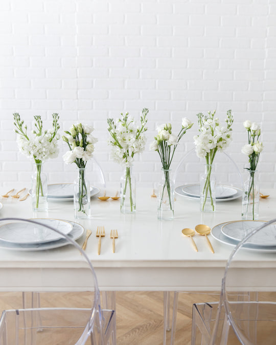 White - Floral Arrangements - Bottled Buds (set of 6)