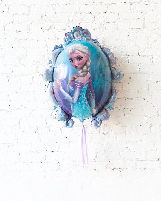 31in Elsa/Anna Double-Sided Frozen 1 Theme Foil Balloon with Lilac Skirt