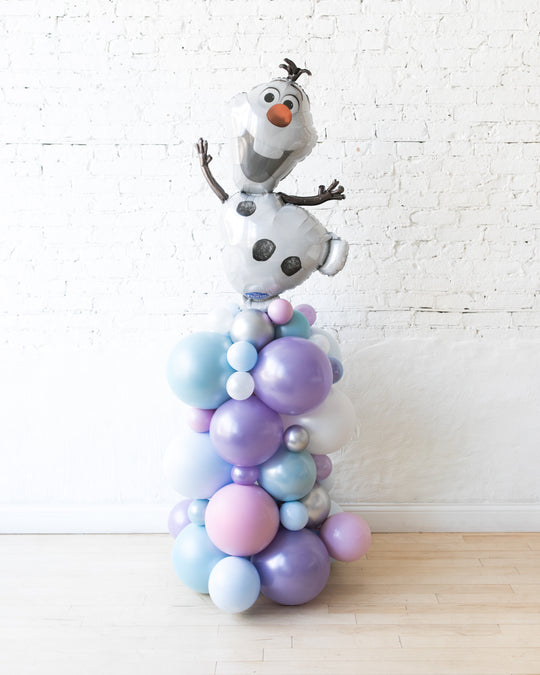 OUTDOOR - Frozen Theme - Olaf Foil Balloon Column - 4ft