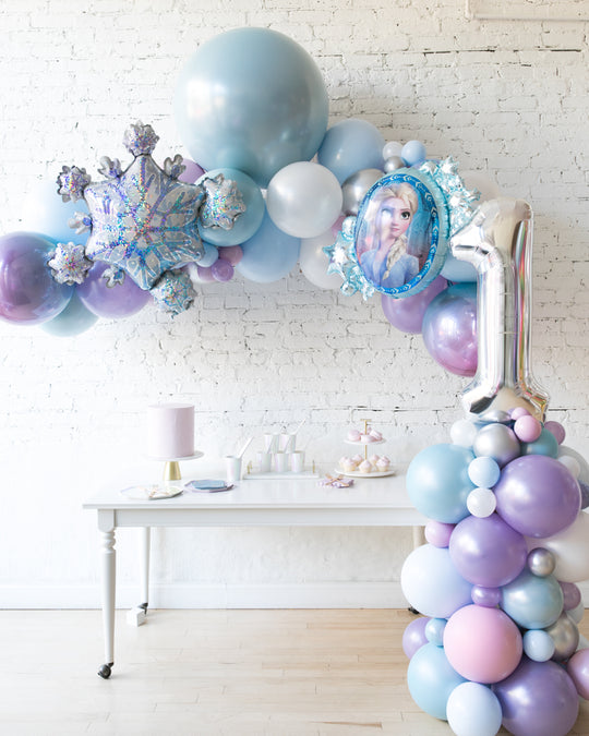 Frozen Theme - Floating Arch with Foil & Number Column Set