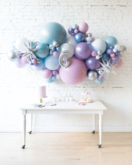Frozen Theme - Number Backdrop Balloon Garland Install Piece