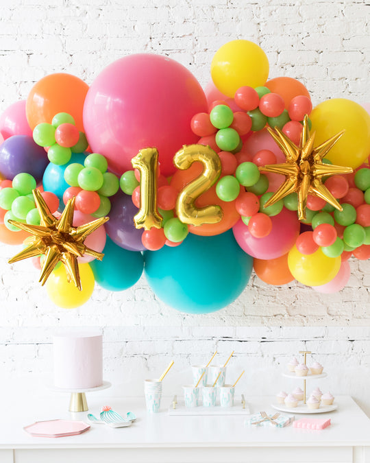 Fiesta Theme - Number Backdrop Balloon Garland Install Piece