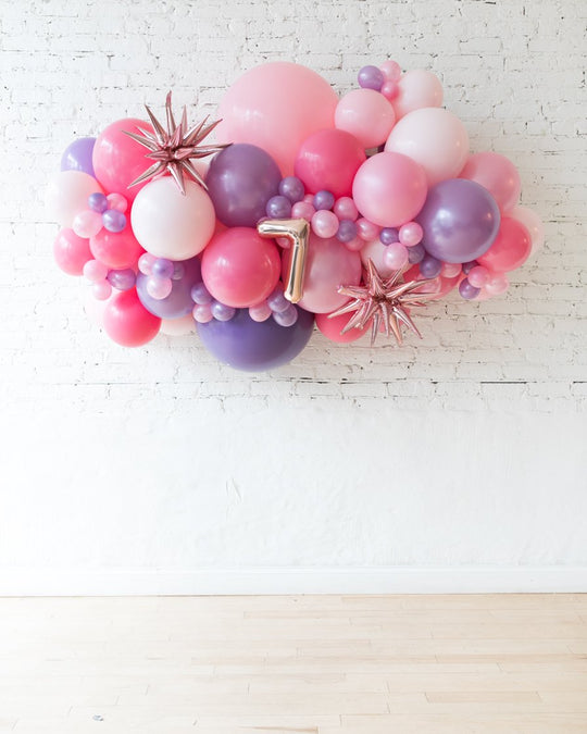 OUTDOOR-Princess Theme - Number Backdrop Balloon Garland Install Piece