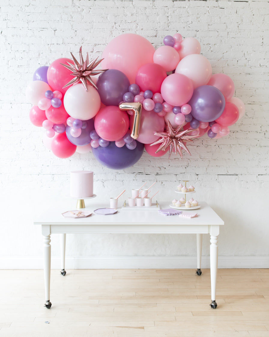 Princess Theme - Number Backdrop Balloon Garland Install Piece