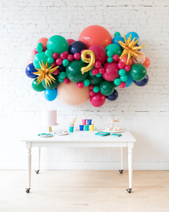 Party Animal Theme - Number Backdrop Balloon Garland Install Piece