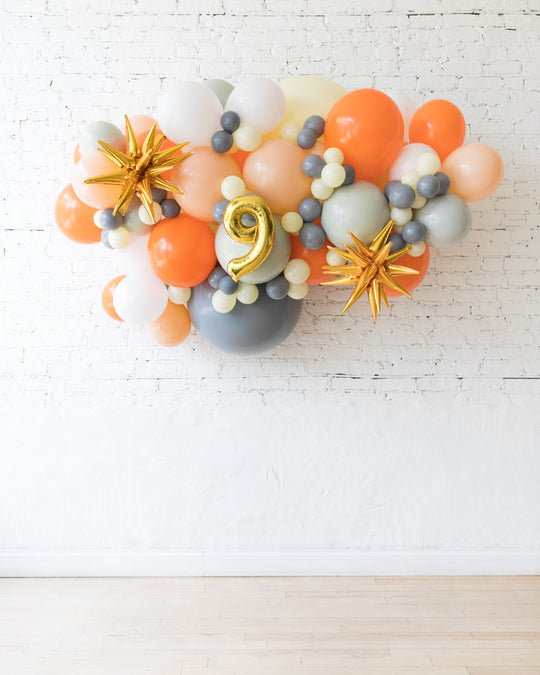 OUTDOOR-Woodland Theme - Number Backdrop Balloon Garland Install Piece