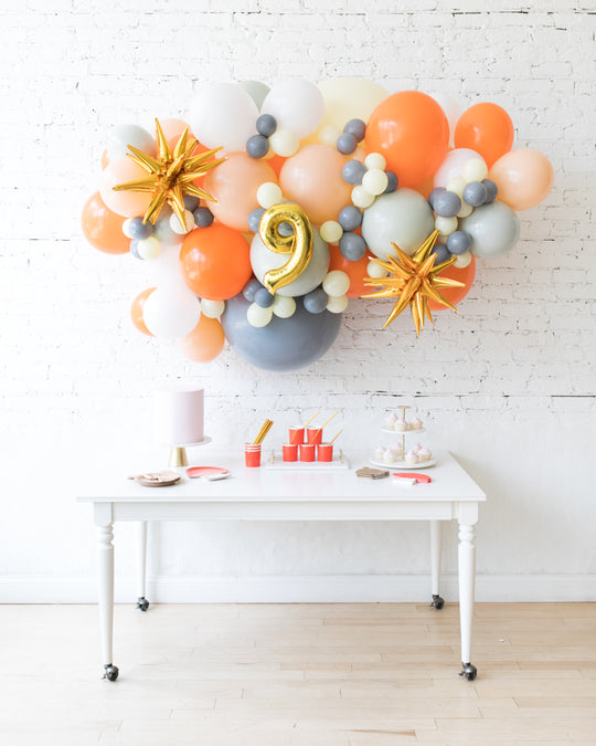 Woodland Theme - Number Backdrop Balloon Garland Install Piece