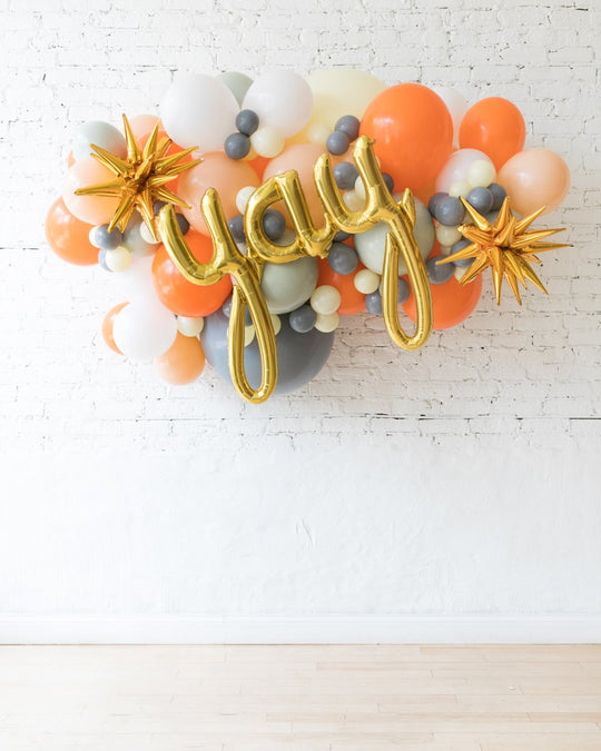 OUTDOOR-Woodland Theme - Yay Script Backdrop Balloon Garland Install Piece