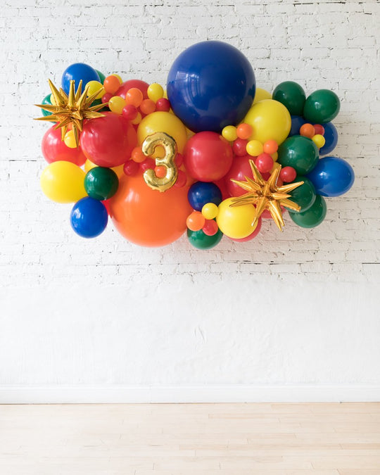 OUTDOOR-Sesame Street Theme - Number Backdrop Balloon Garland Install Piece