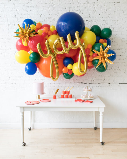 Sesame Street Theme - Yay Script Backdrop Balloon Garland Install Piece - 6ft