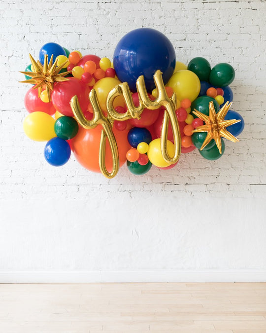 OUTDOOR-Sesame Street Theme - Yay Script Backdrop Balloon Garland Install Piece