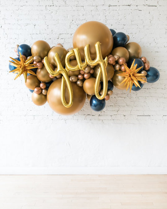 OUTDOOR-Midnight Copper - Yay Script Backdrop Balloon Garland Install Piece