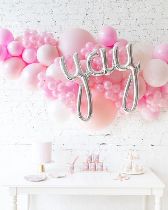Soft Pink Palette YAY Balloon Garland