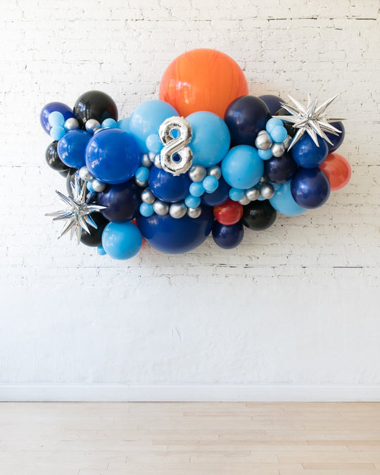 OUTDOOR-Space Theme - Number Backdrop Balloon Garland Install Piece