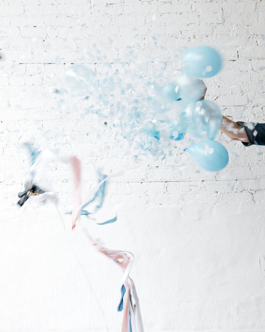 Picture-Perfect Gender Reveal Balloon with Mini Balloons & Confetti - Boy
