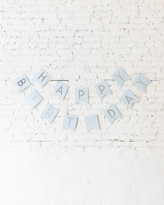 Ginger Ray Pastel Blue Happy Birthday Bunting