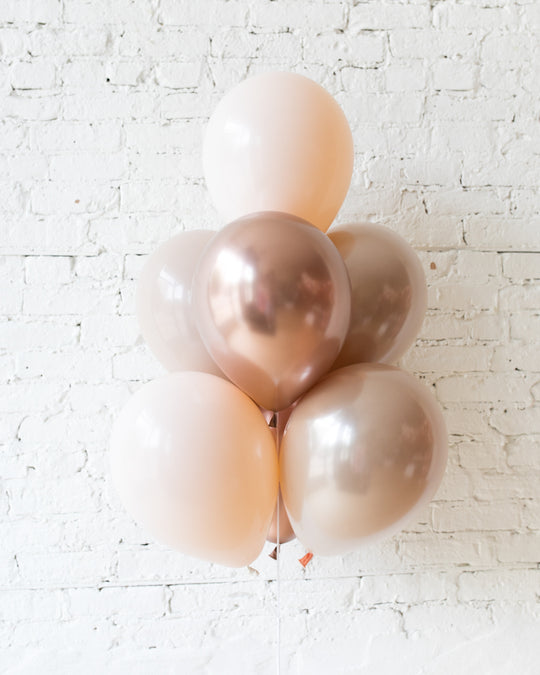Glam Tan - 11in Balloons - bouquet of 7