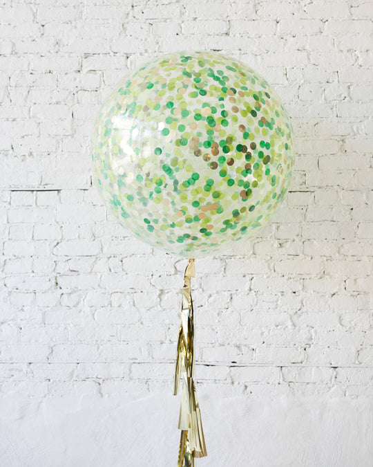 Jungle Theme Confetti Giant Balloon and Tassel