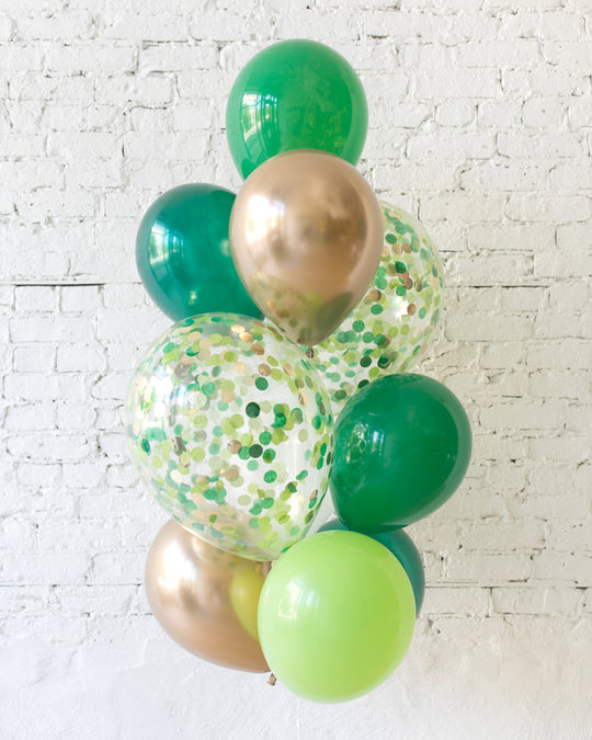 GIFT-Jungle Theme Confetti and 11in Balloons - bouquet of 10