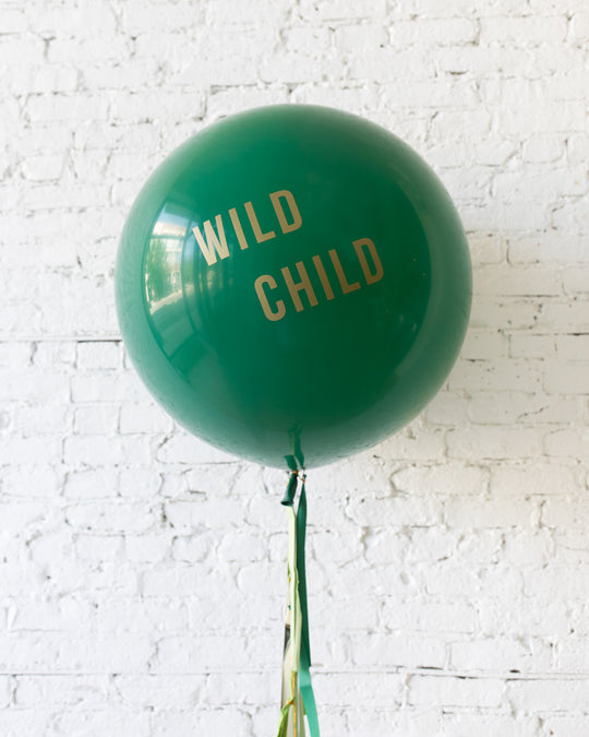 Jungle Theme WILD CHILD Giant Balloon and Tassel