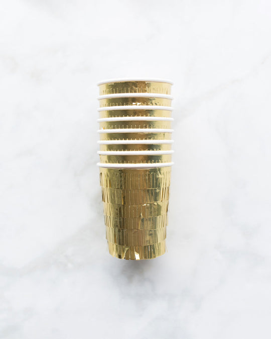 Meri Meri - Gold Fringe Cups - pack of 8