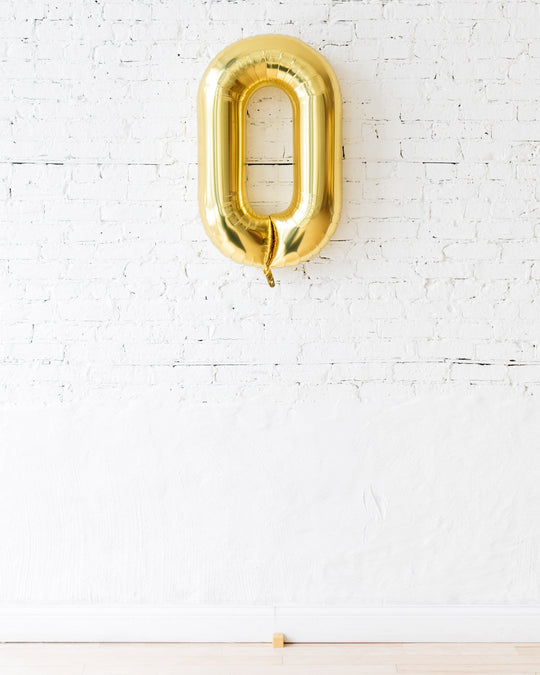 34in Gold Floating Foil Number