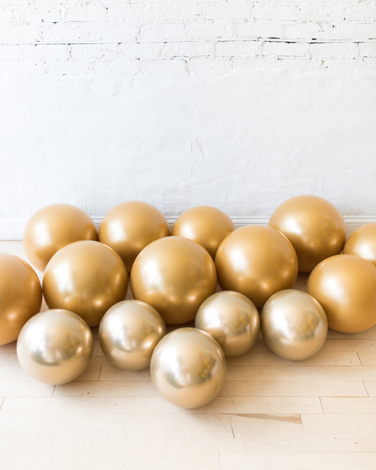 Golden - Floor Balloons - set of 15