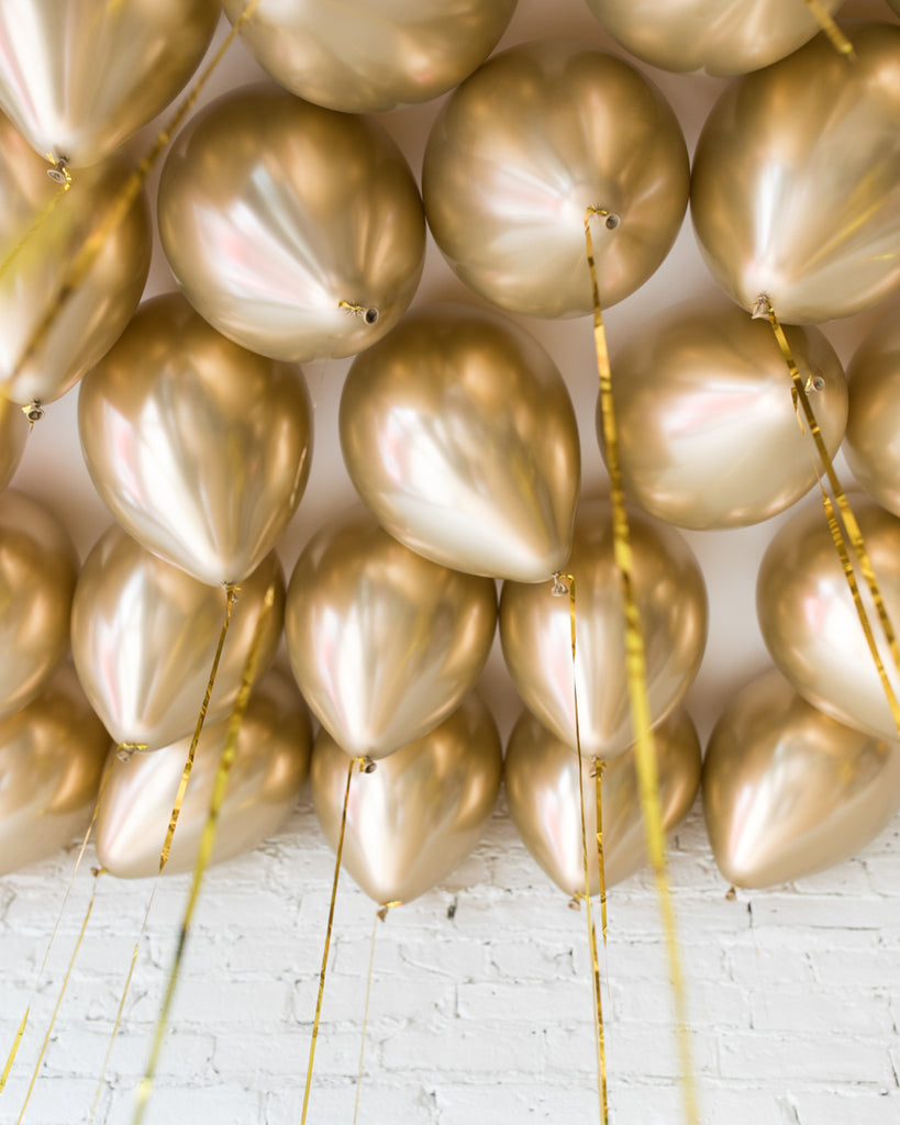 Golden - 11in Ceiling Balloons - set of 25 — Paris312