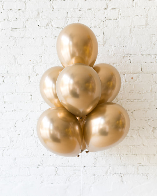 Golden - 11in Balloons - bouquet of 7