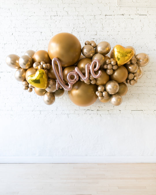 OUTDOOR-Golden - LOVE Backdrop Balloon Garland Install Piece - 6FT
