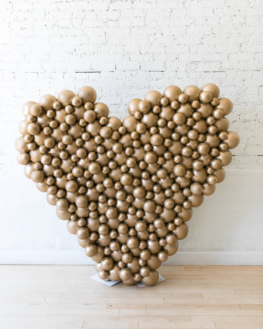 Freestanding Gold Heart - 5ft