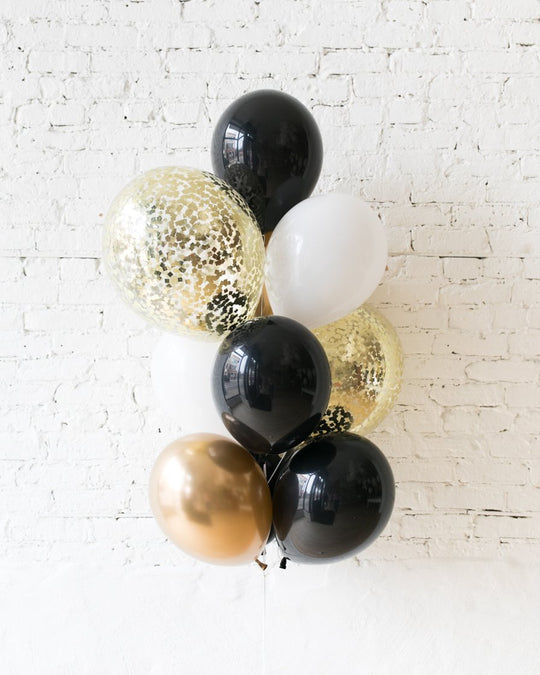 Graduation - Customizable Confetti and 11in Balloons - bouquet of 10