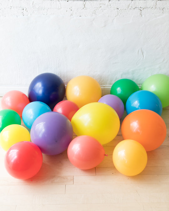 Rainbow Palette Floor Balloons - set of 15