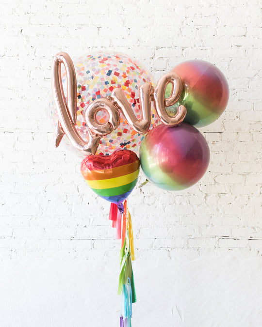 GIFT-Rainbow Love Script Giant Bouquet