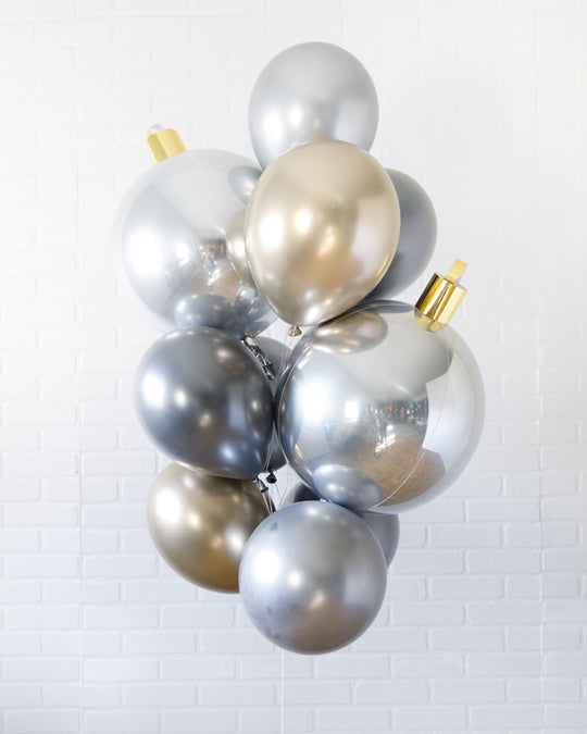 Office Holiday Party - Ornaments and 11in Balloon Bouquet