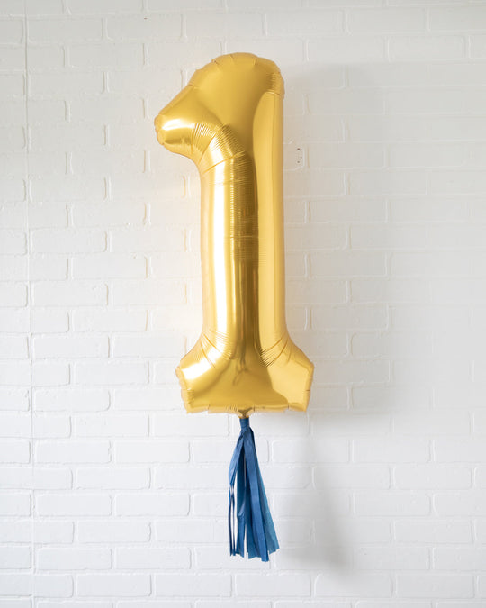 Football - 34in Gold Foil Number