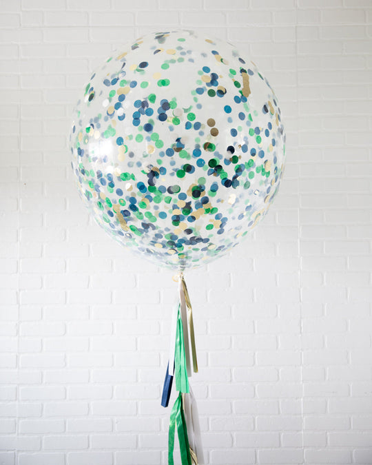 Football - Confetti Giant Balloon with Tassel